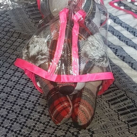 Pet Clear Pink raincoat Nip 🌈5 for $25 - Picture 3 of 6